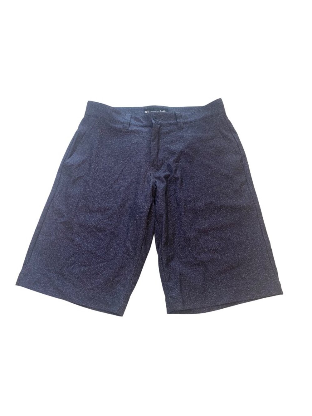 Travis Mathew Mens Stretch Golf Shorts Blue Heather 30 Modern Fit Style (MM734)